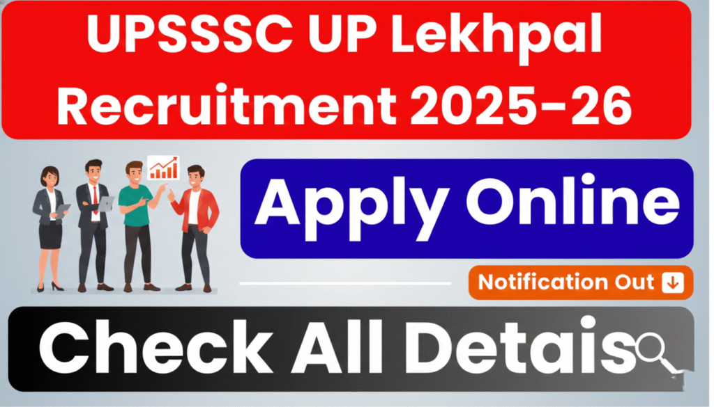 UPSSSC UP Lekhpal Recruitment 2025–26: Official Notification Released for 7,994 Vacancies