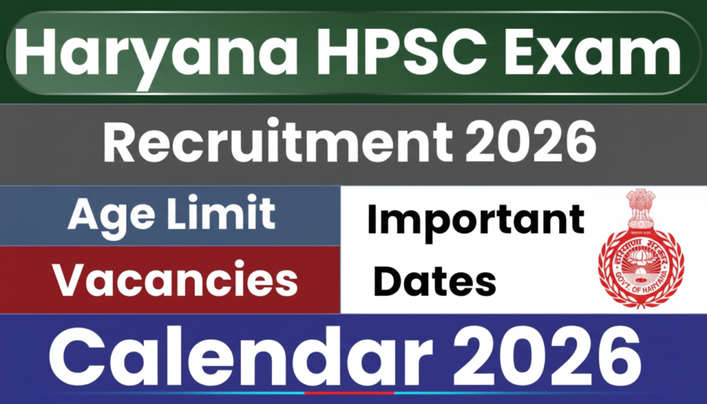 Haryana HPSC Exam Calendar 2026 Released: Check Post Name, Vacancies & Important Dates
